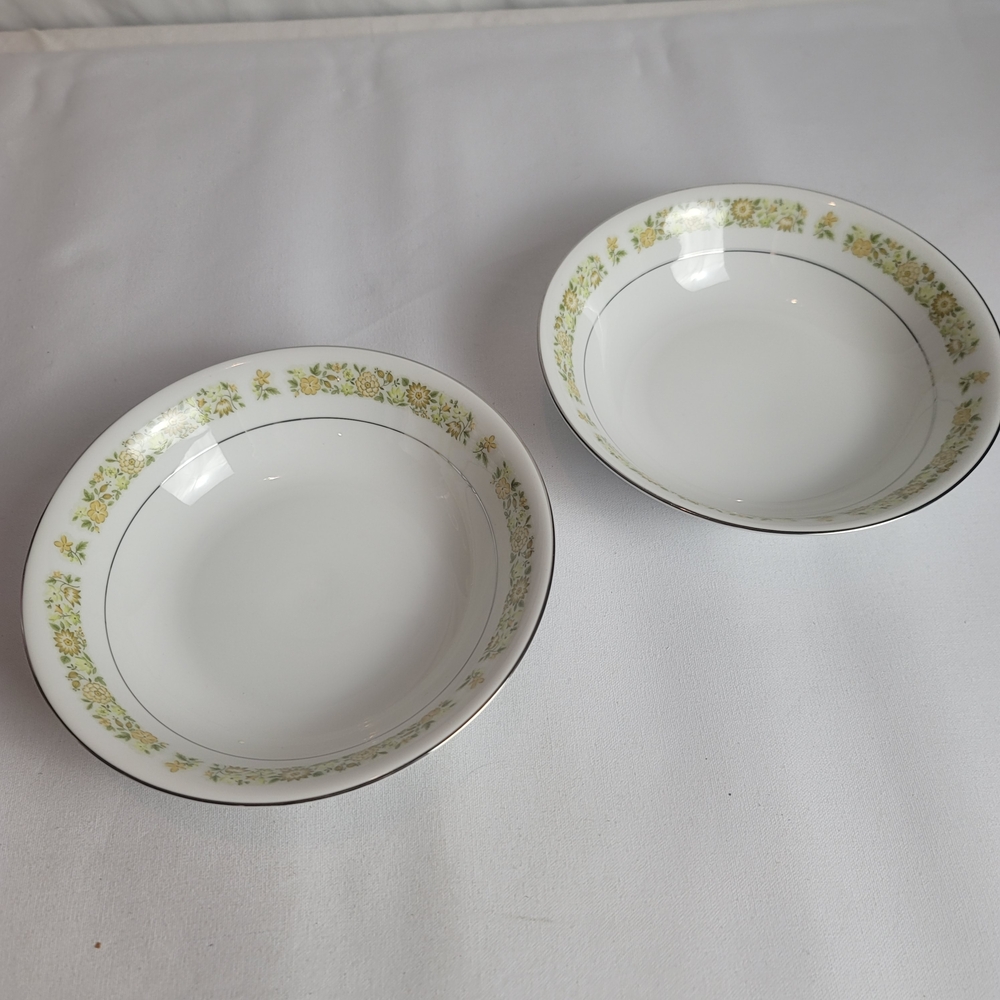 Lot of 2 Towne House Fine China Japan Spring 3094 SOUP BOWL